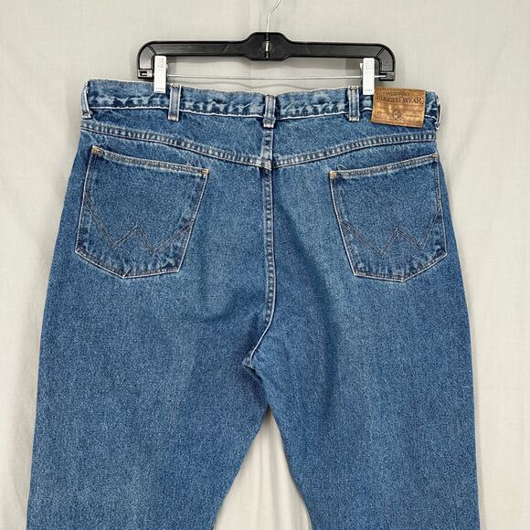 Vintage Wrangler Jeans Mens 40x30 Double Knee Hunting Brush Guard Canvas Gorp - Picture 6 of 9